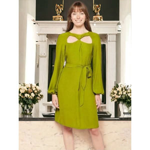 NWT - Vero Moda Aware Twist Front Mini Dress with Tie Waist in Green Size: S